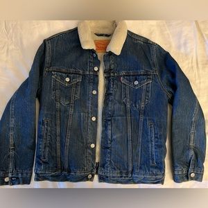 Mens Levi’s Sherpa jacket size small medium blue